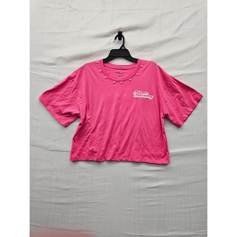 Megan Moroney Womens Graphic T-Shirt Pink Cotton Blend Casual Size Large
